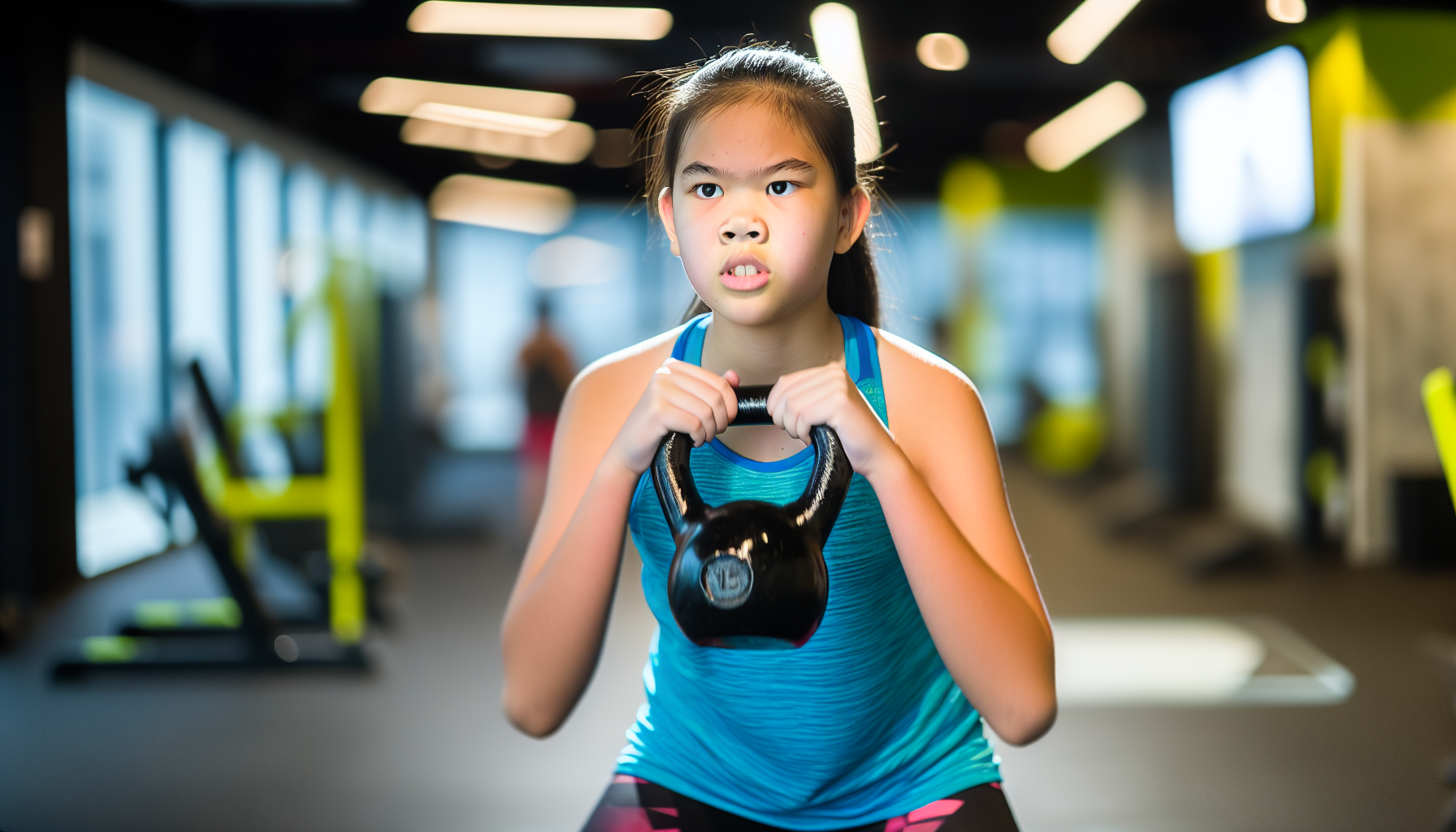 Teenager performing strength training exercises with proper form