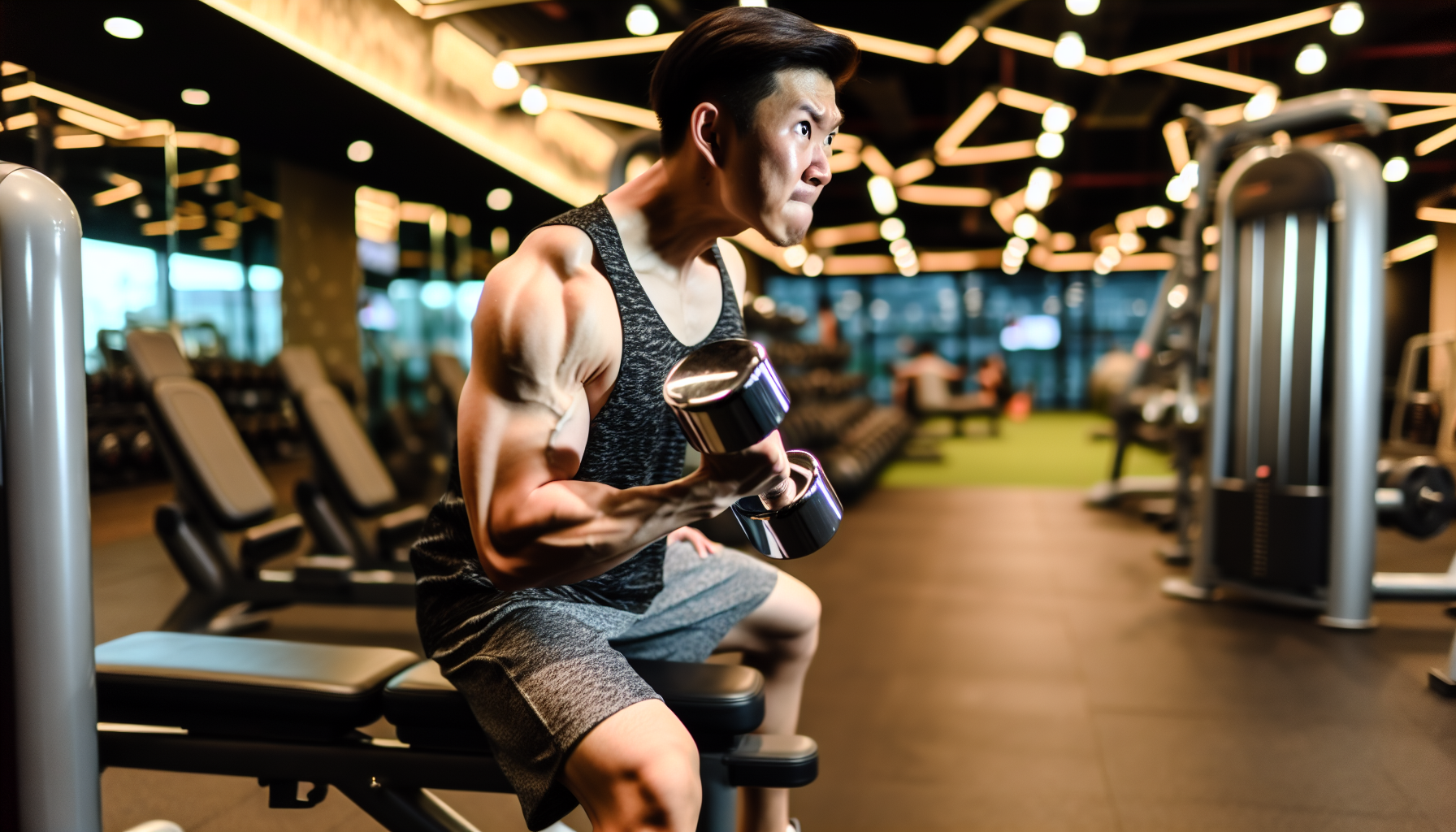 A person lifting weights at the gym