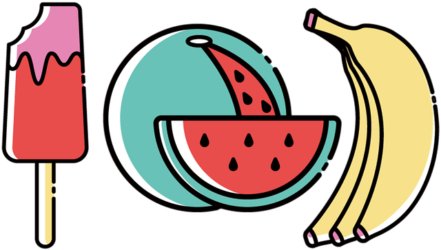 fruit, watermelon, banana