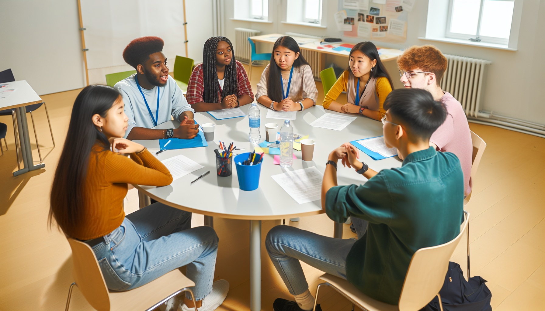 Photo of a group of young people participating in a resilience-building workshop