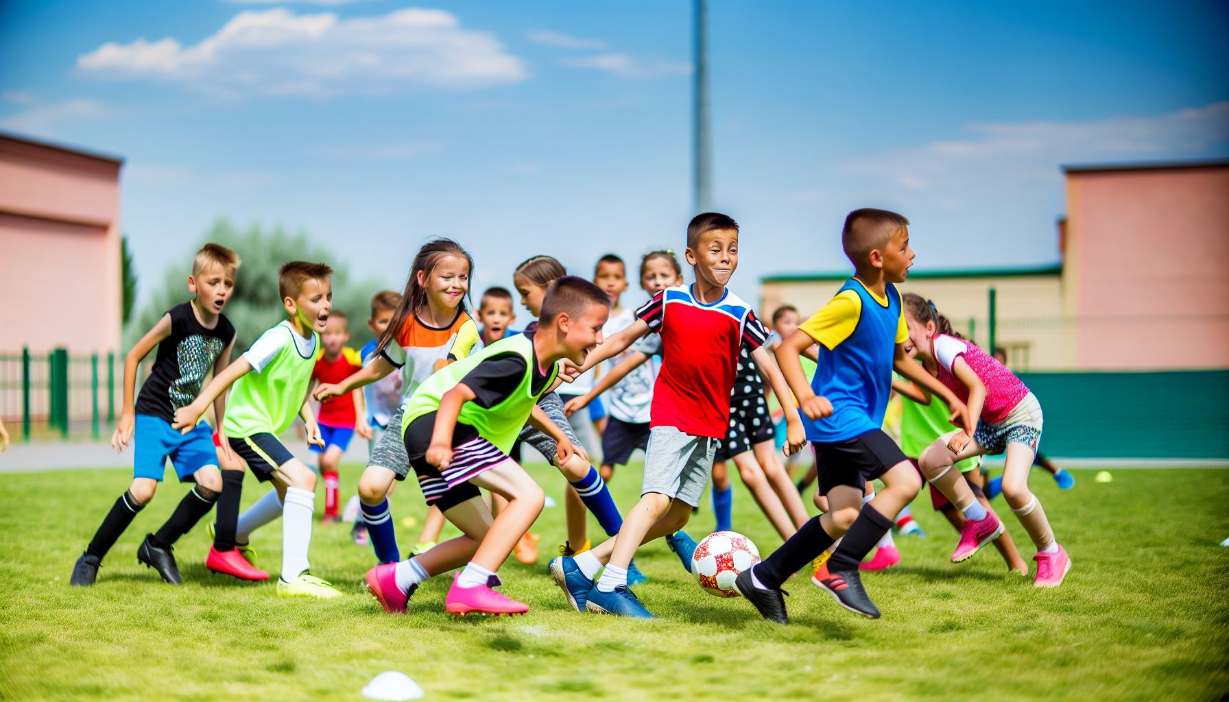 Children participating in friendly competition