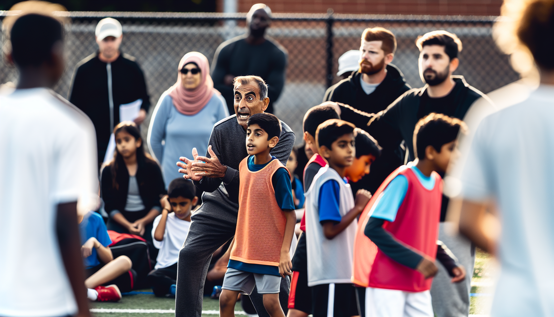 Coaches and parents providing positive support in sports